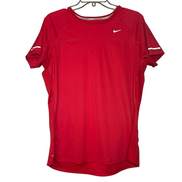 NIKE Red Dri-Fit Running Shirt - Picture 1 of 8